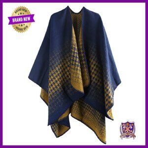 Cashmere Blend Knitted Cardigan Wrap Poncho Cape Shawl Scarf